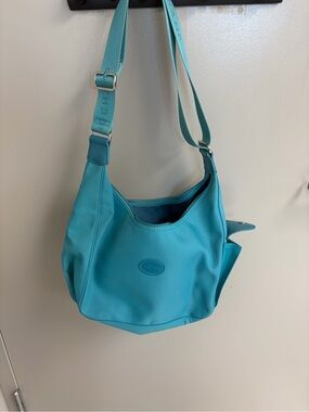 Longchamp Le Pliage Shoulder Hobo Bag in Turquoise